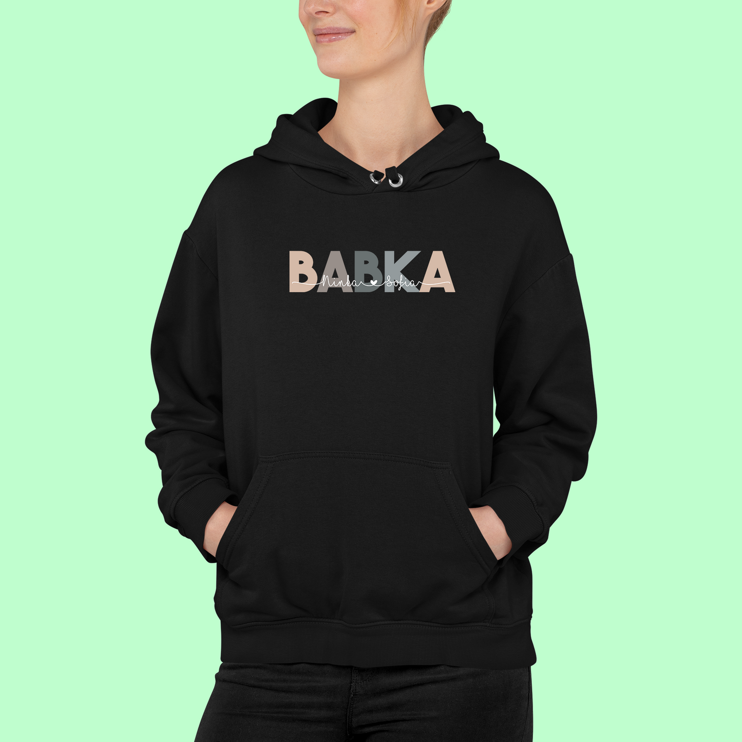 Mikina | Darček pre babku | Babka s menami vnúčat |