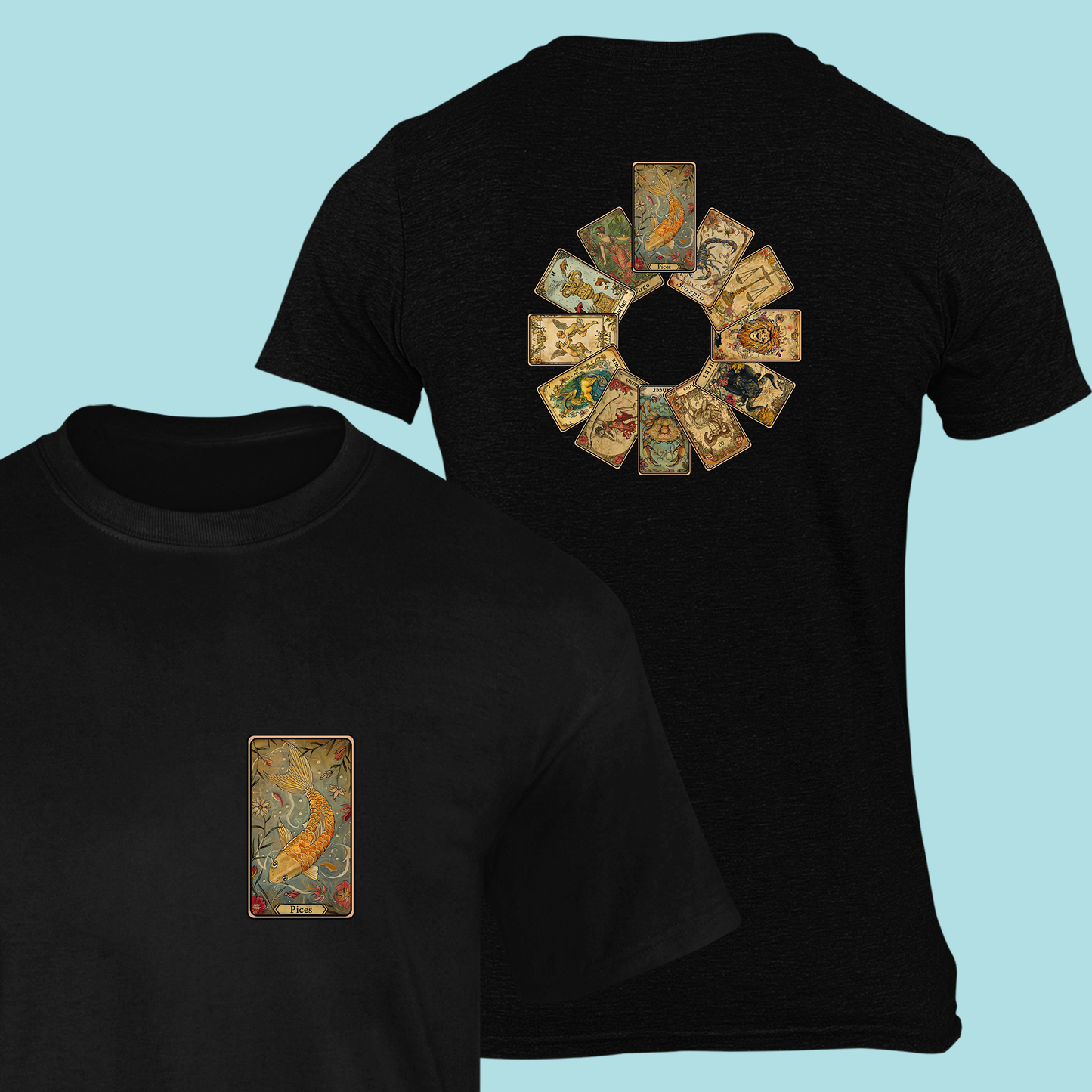 Tričko so znamením Ryby (tarotové karty) - Bombové