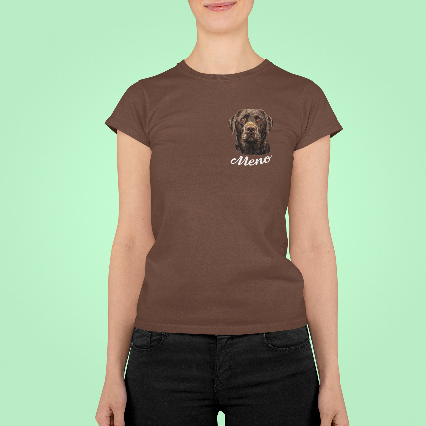 Tričko Čokoládový labrador | personalizované tričko s menom psíka - Bombové