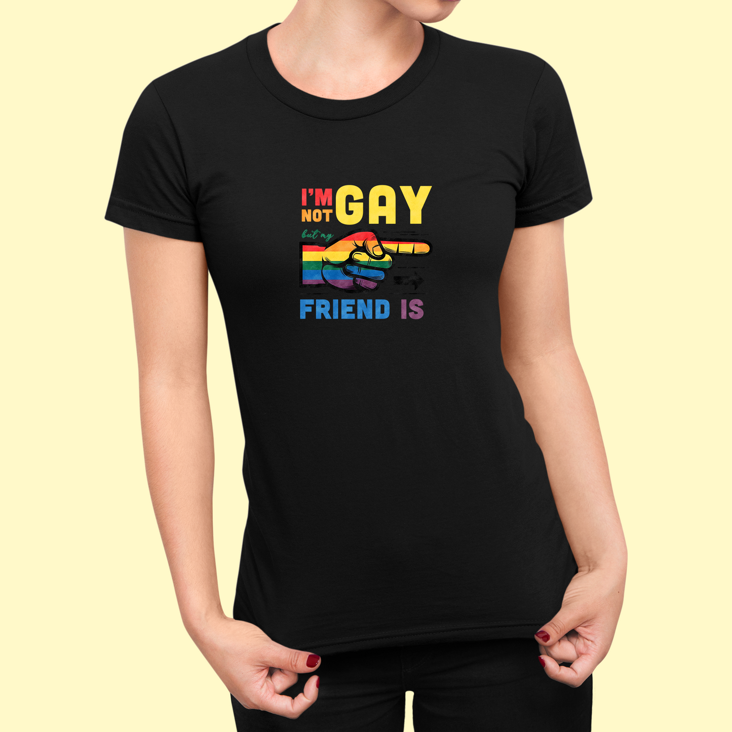 Tričko "I am not gay, but my friend is" - Bombové