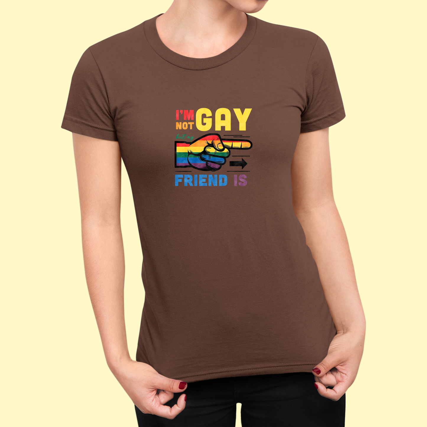 Tričko "I am not gay, but my friend is" - Bombové