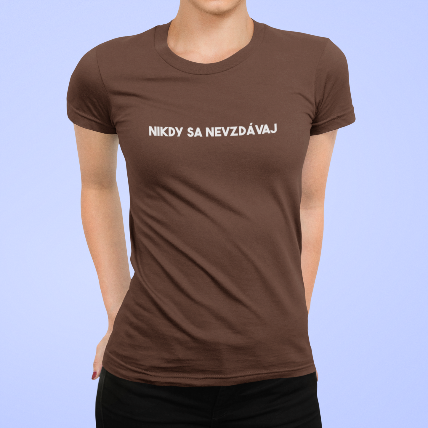 Tričko s nápisom "Nikdy sa nevzdávaj" - Bombové
