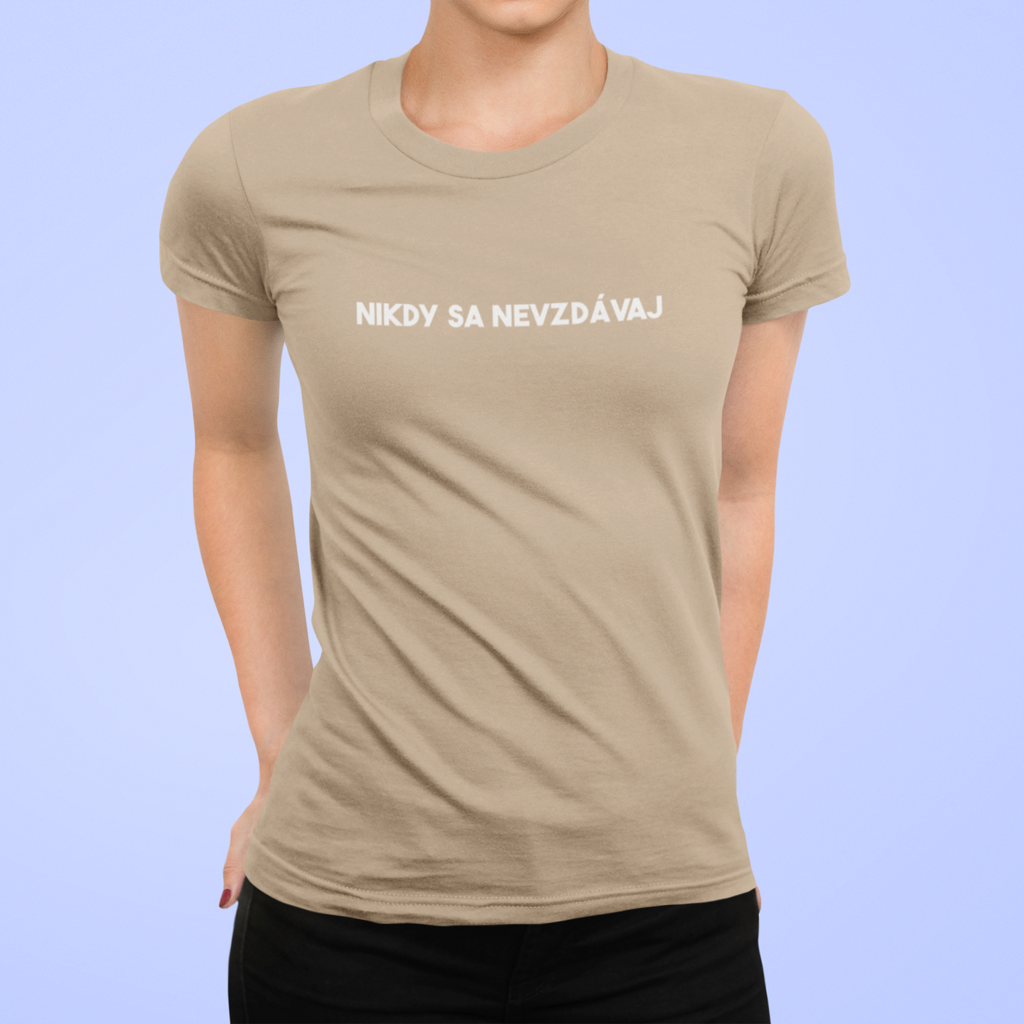 Tričko s nápisom "Nikdy sa nevzdávaj" - Bombové