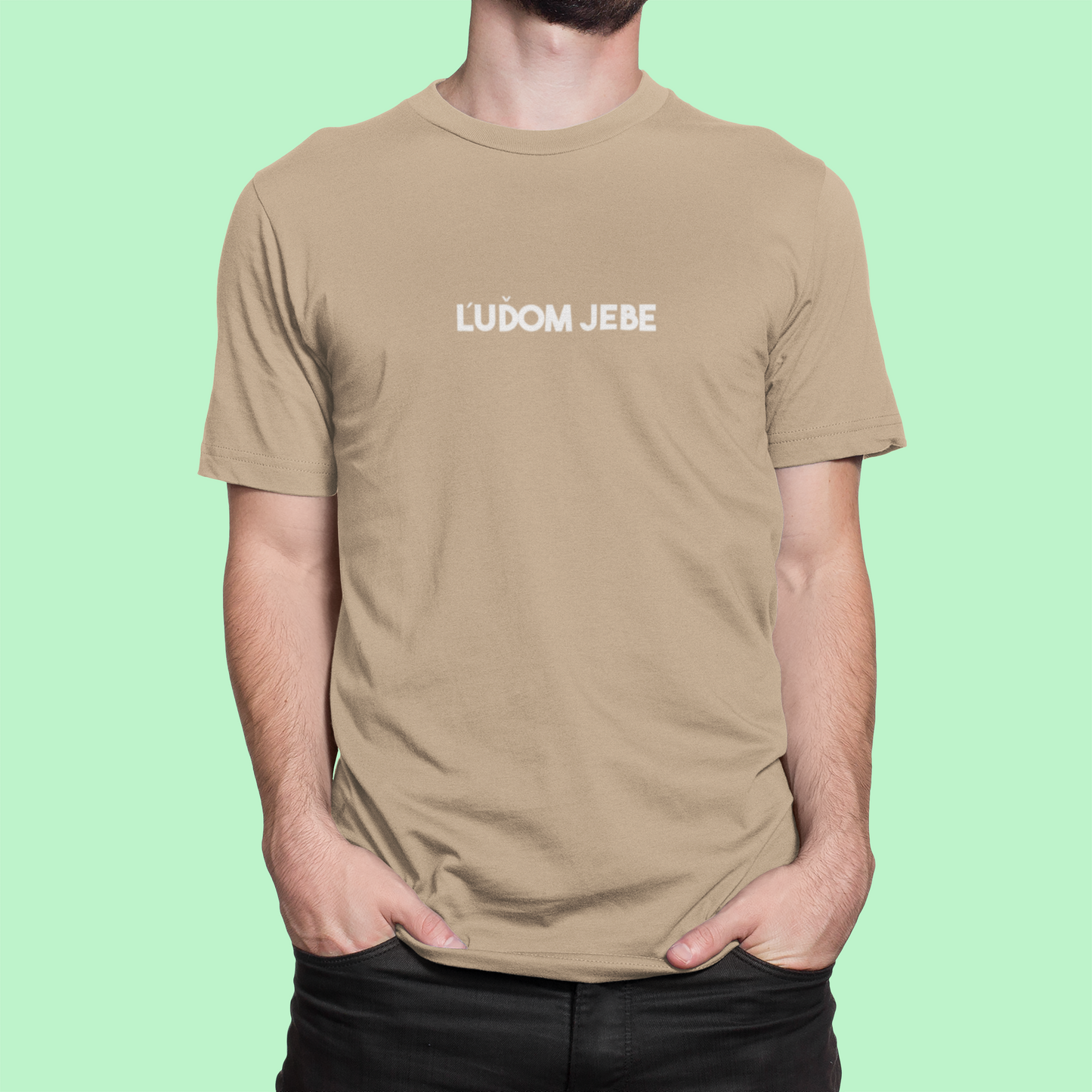 Tričko s nápisom "Ľuďom jebe" - Bombové