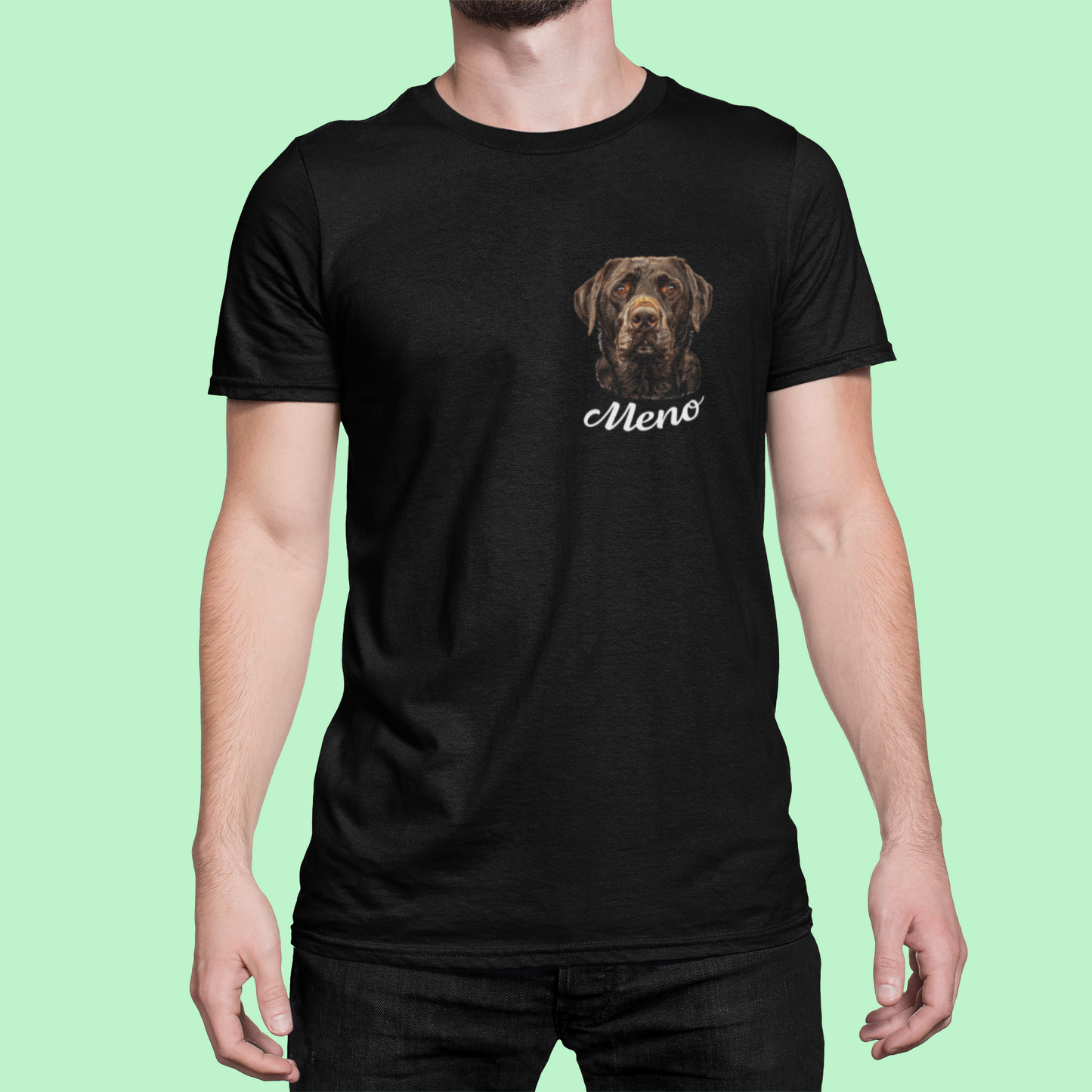 Tričko Čokoládový labrador | personalizované tričko s menom psíka - Bombové