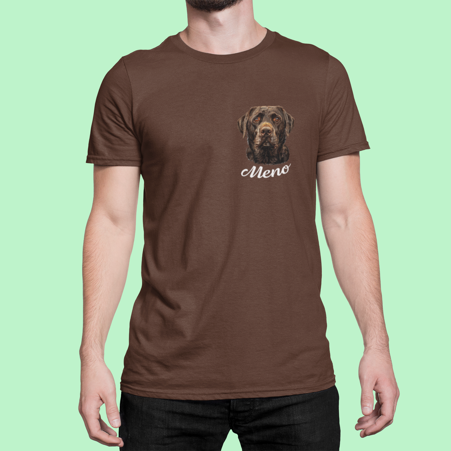 Tričko Čokoládový labrador | personalizované tričko s menom psíka - Bombové
