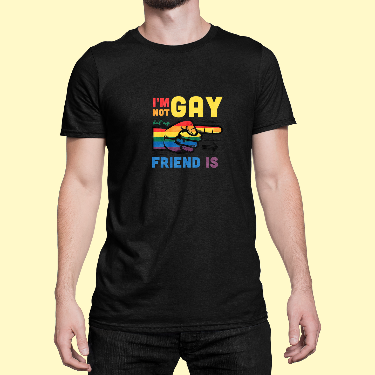 Tričko "I am not gay, but my friend is" - Bombové