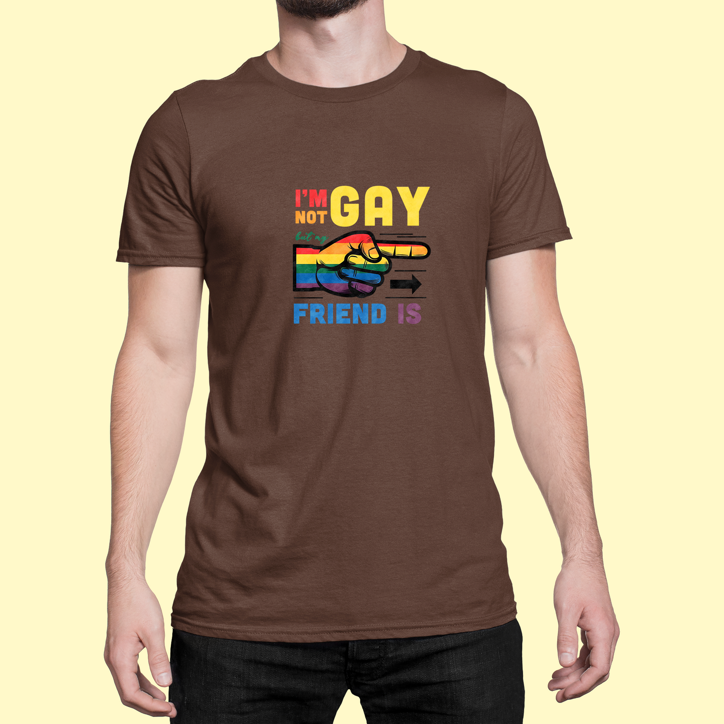 Tričko "I am not gay, but my friend is" - Bombové