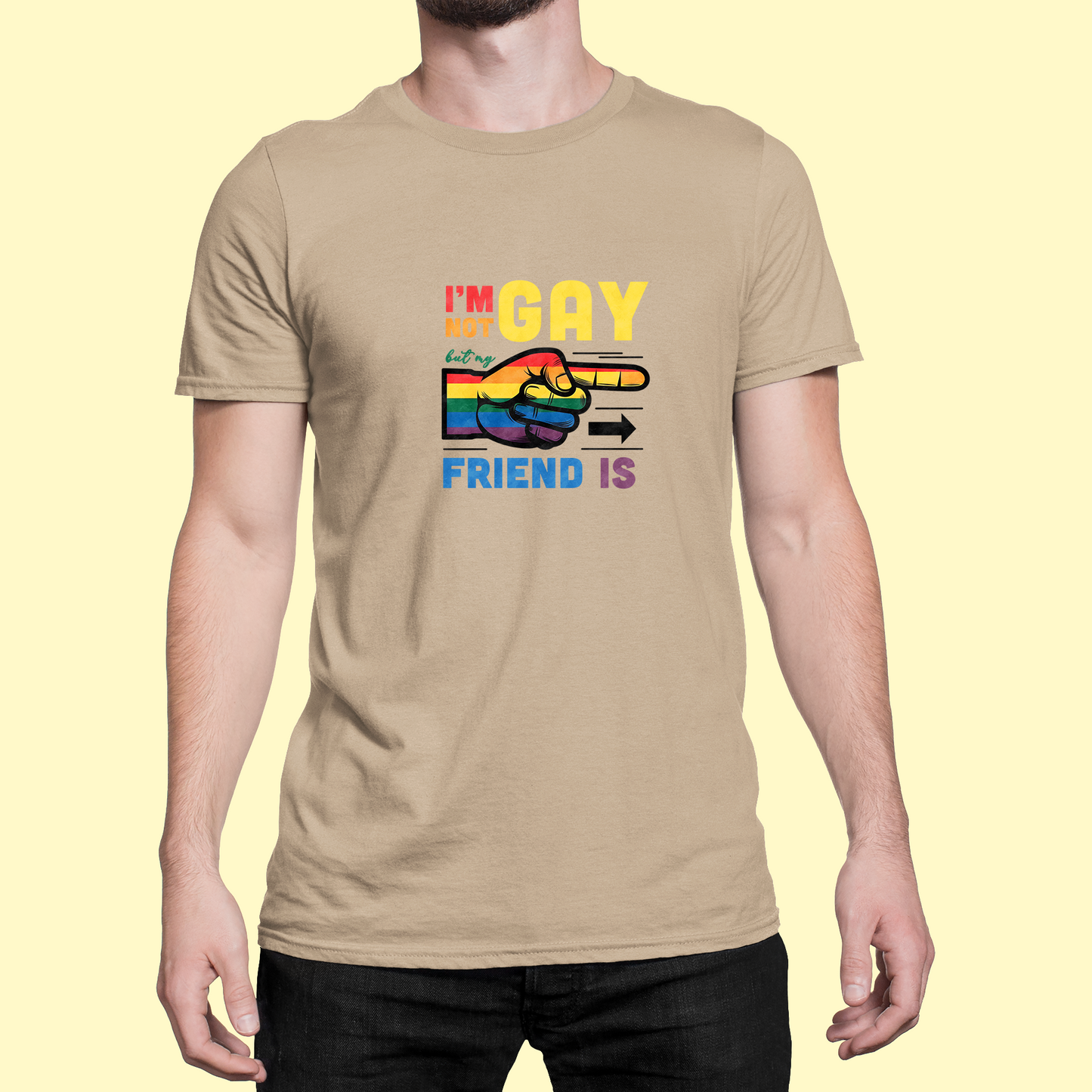 Tričko "I am not gay, but my friend is" - Bombové
