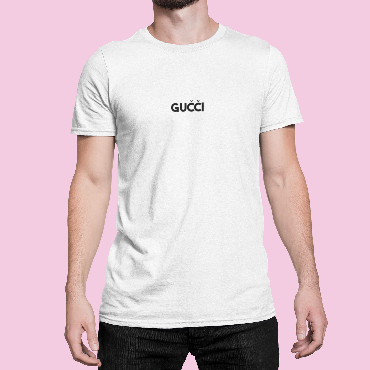 Tričko s nápisom "Gučči" - Bombové