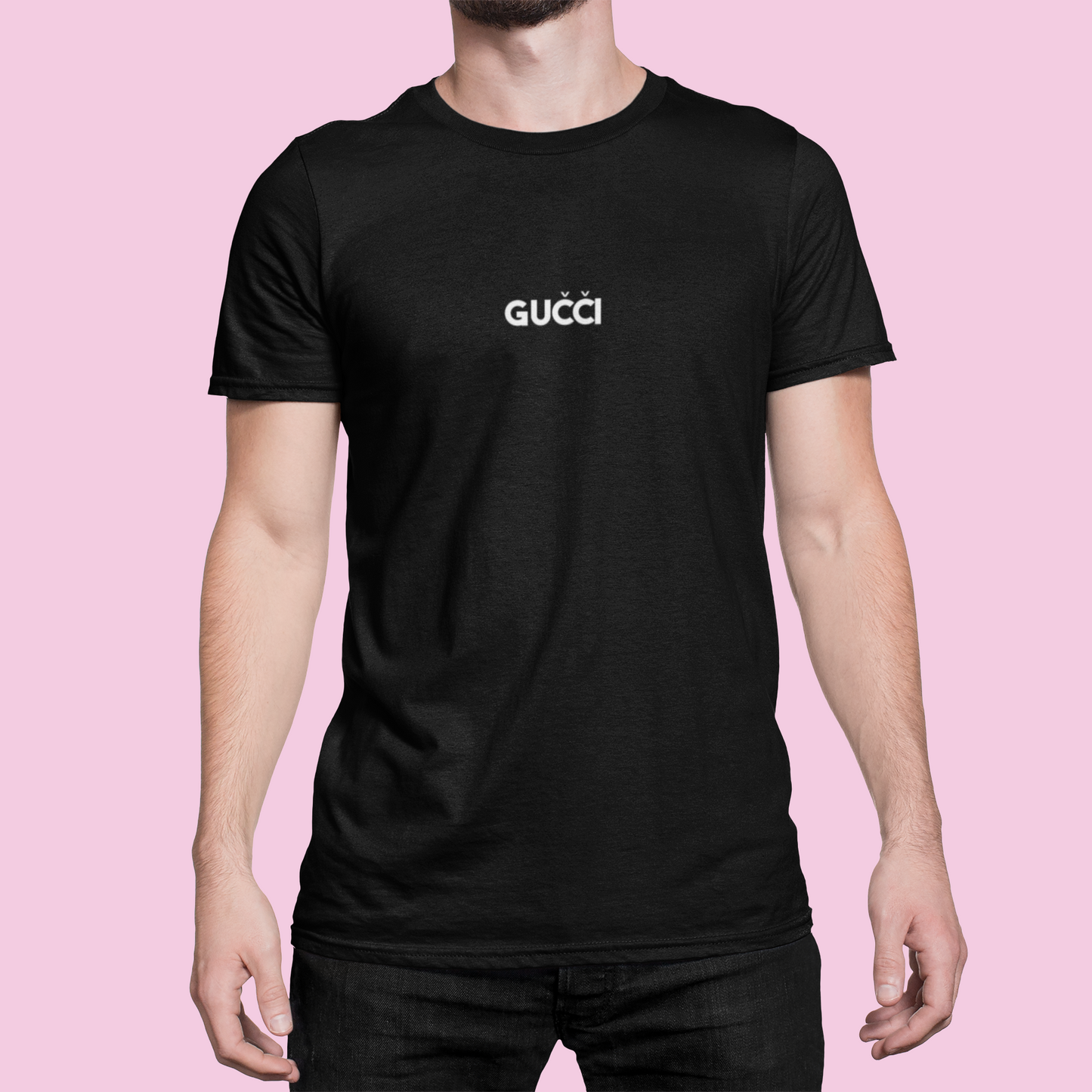 Tričko s nápisom "Gučči" - Bombové