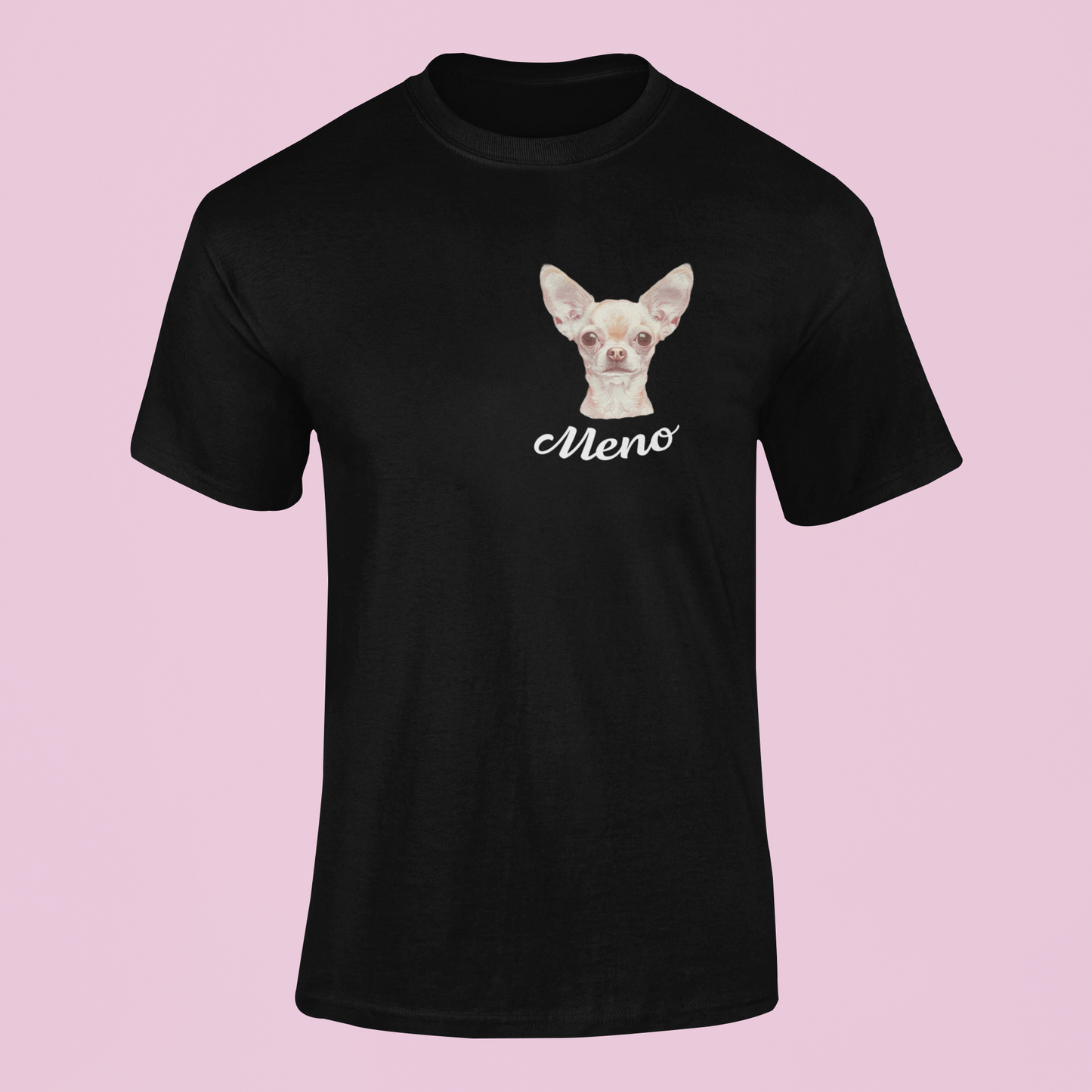 Tričko Čivava (čierna, biela) | personalizované tričko s menom psíka - Bombové
