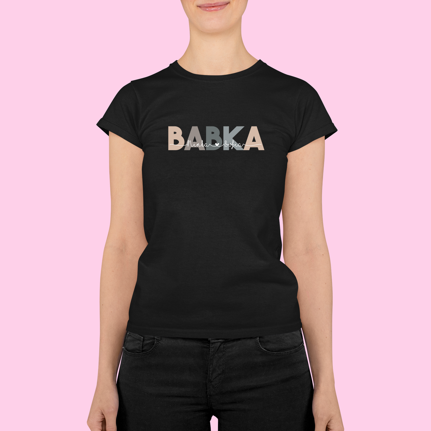 Tričko | Darček pre babku | Babka s menami vnúčat |