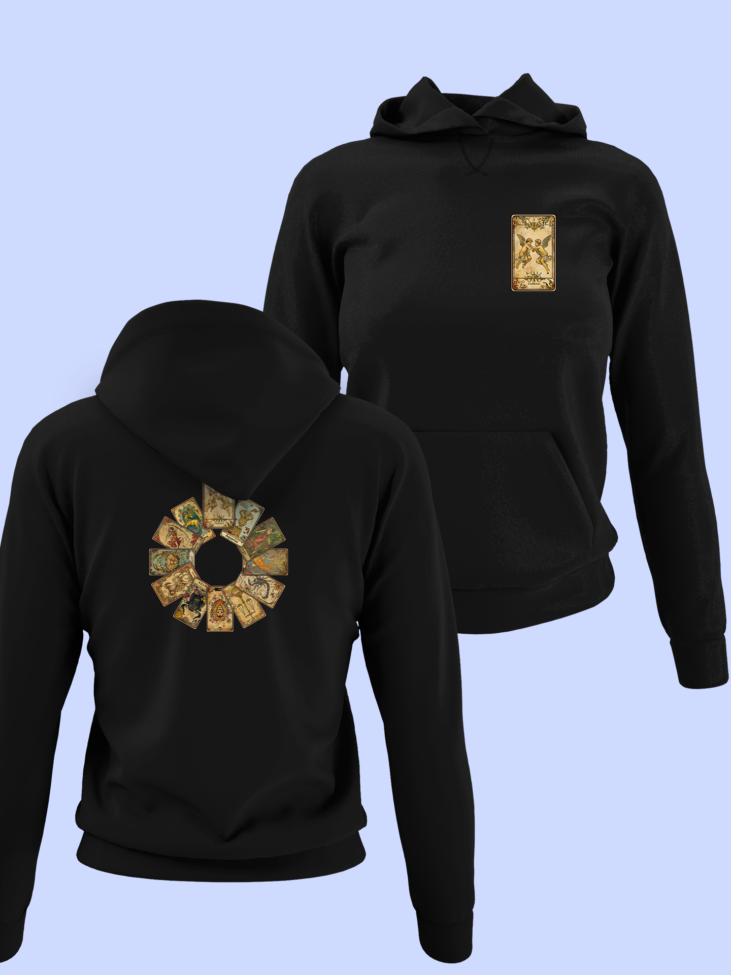 Mikina so znamením Blíženci (tarotové karty)