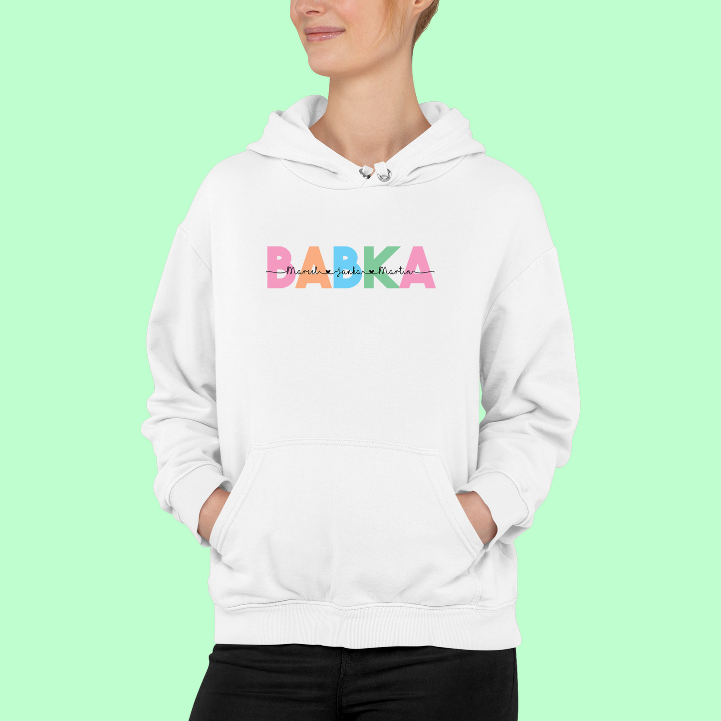 Mikina | Darček pre babku | Babka s menami vnúčat |