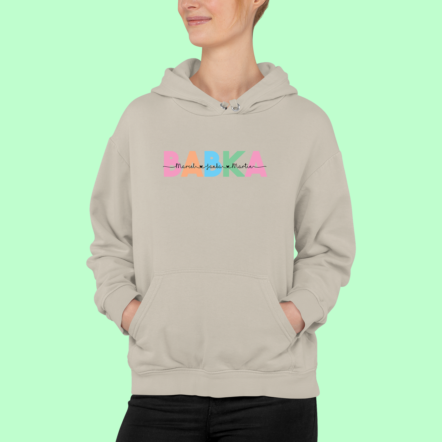 Mikina | Darček pre babku | Babka s menami vnúčat |