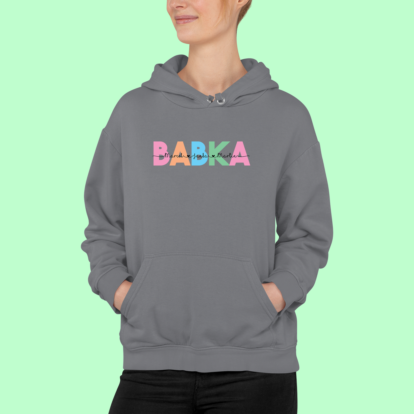 Mikina | Darček pre babku | Babka s menami vnúčat |