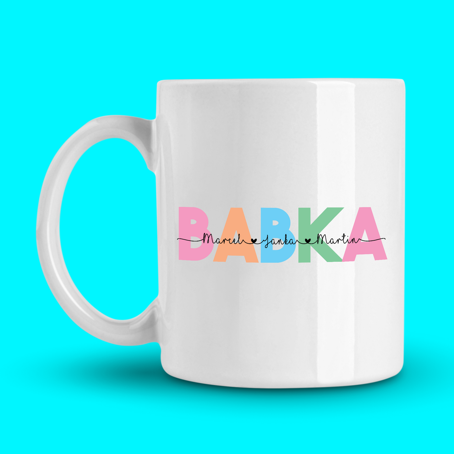 Hrnček | Darček pre babku | Babka s menami vnúčat |