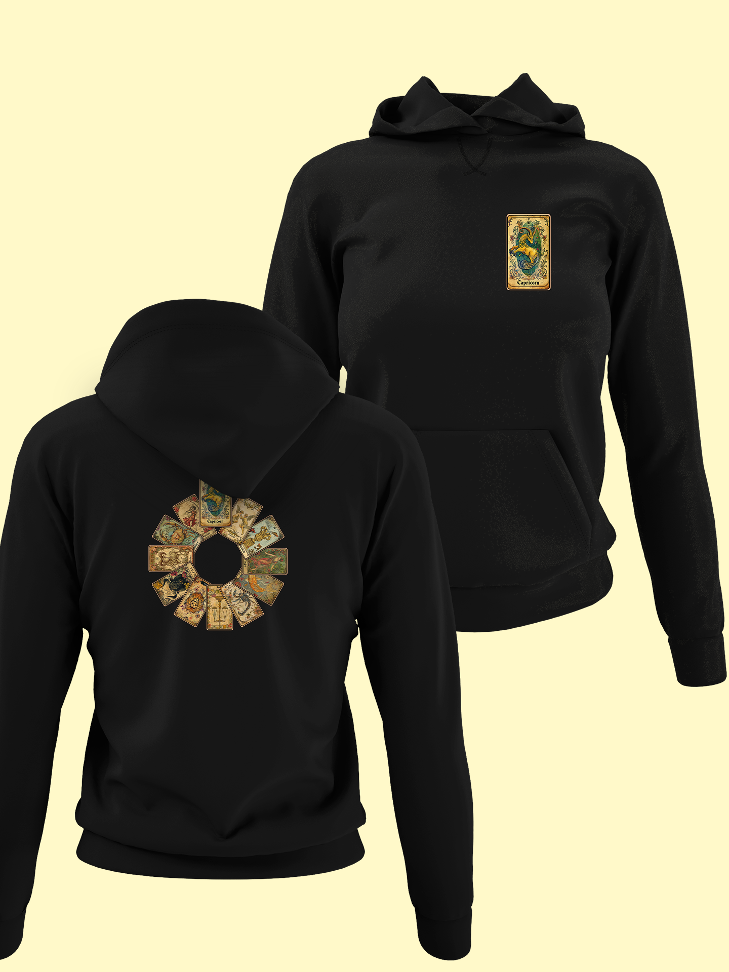 Mikina so znamením Kozorožec (tarotové karty)