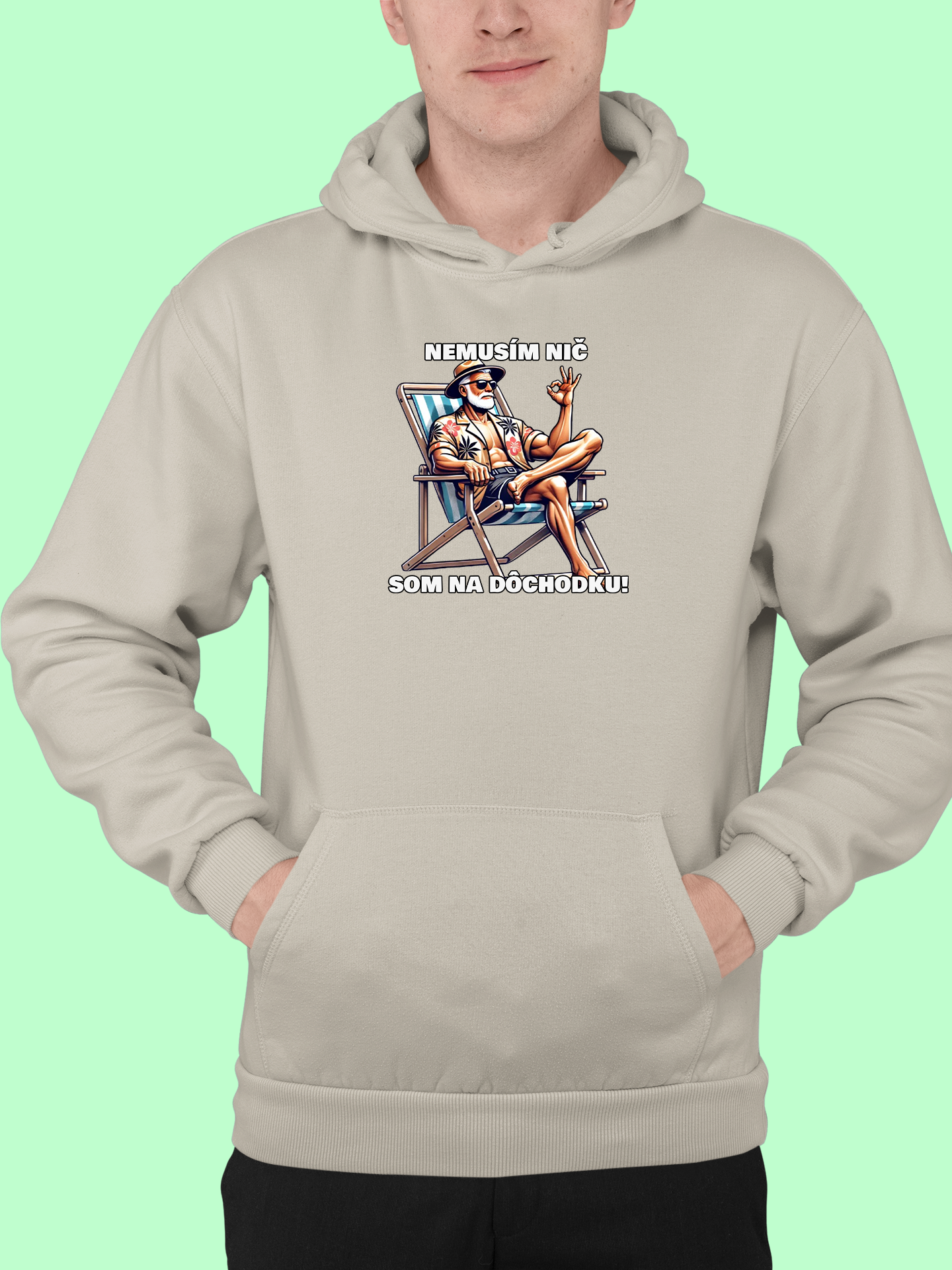 Mikina | Darček pre dedka | Nemusím nič som na dôchodku - fit dedko |