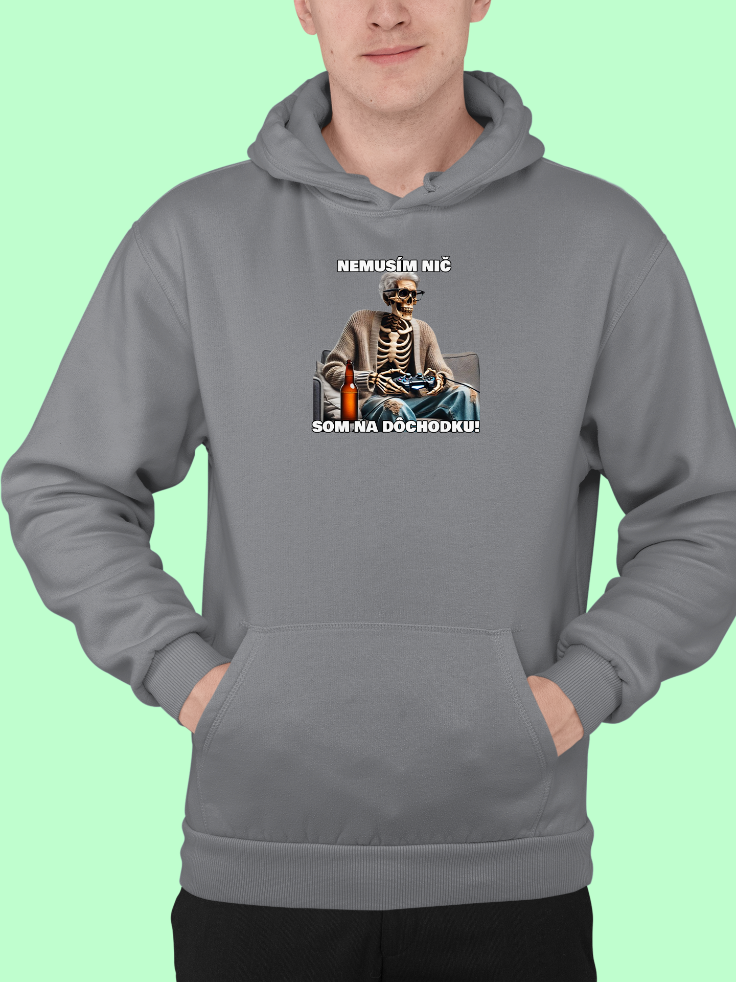 Mikina | Darček pre dedka | Nemusím nič som na dôchodku - dedko hráč |