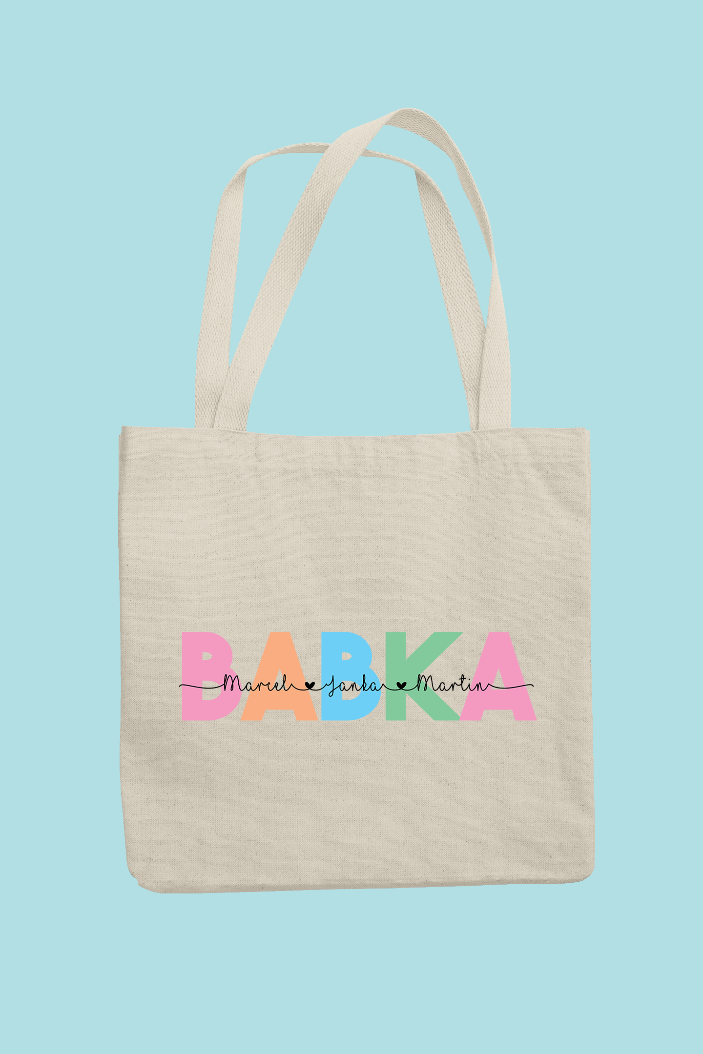 Taška | Darček pre babku | Babka s menami vnúčat |