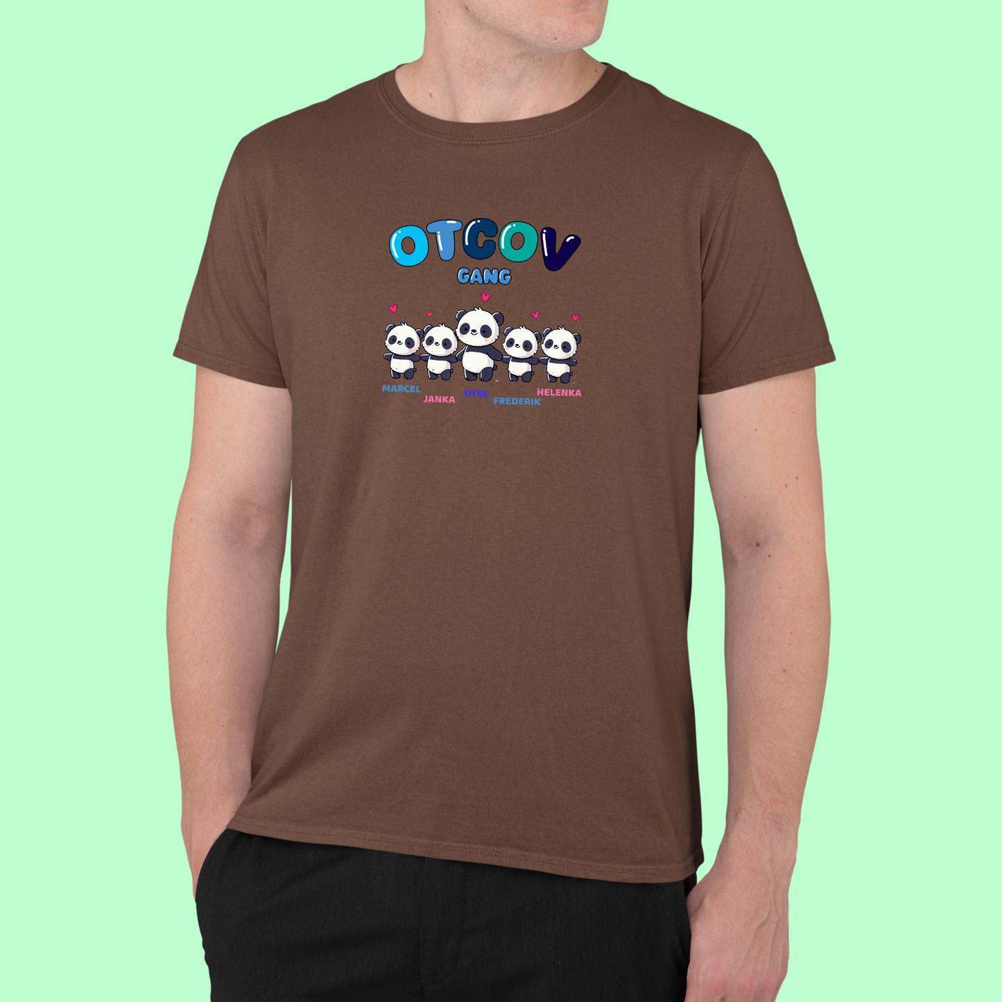 Tričko | Darček pre otca | Otec gang - pandy |