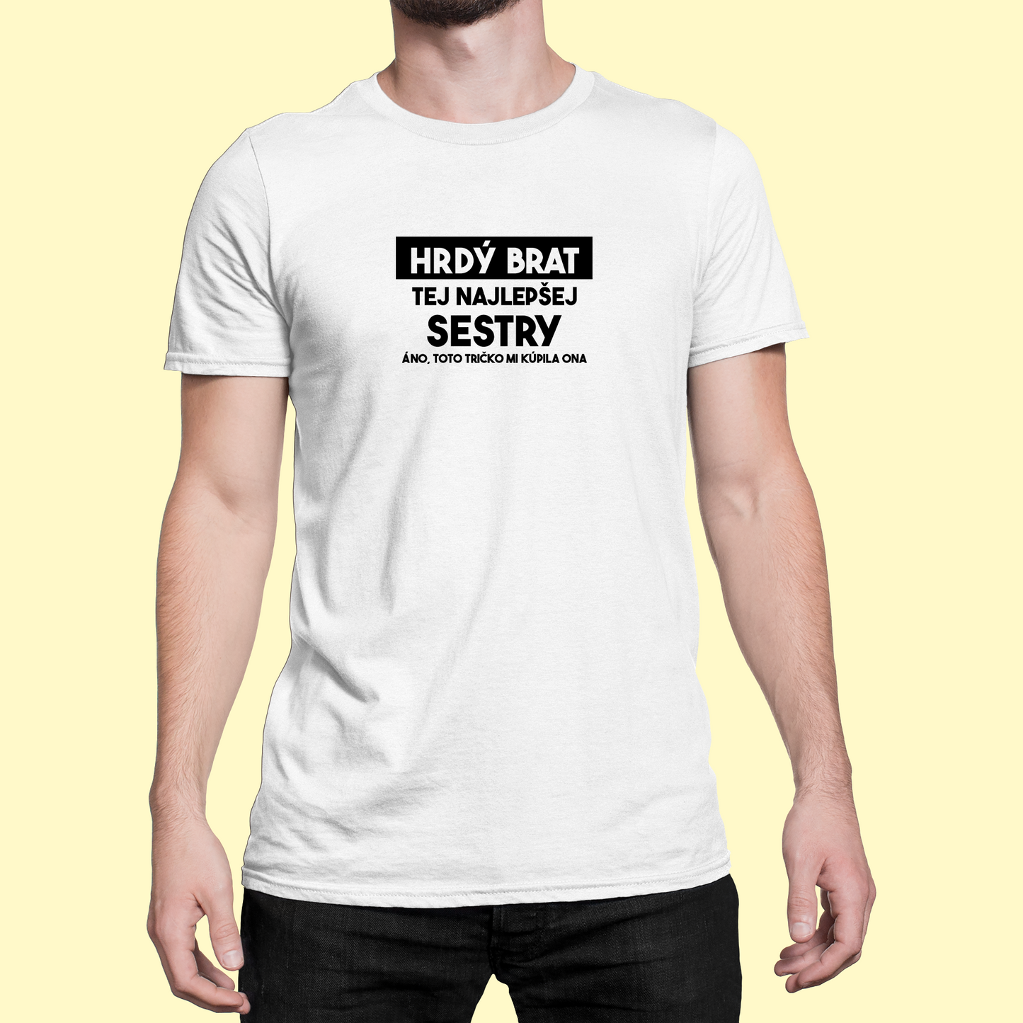 Tričko | Darček pre brata | Hrdý brat tej najlepšej sestry |