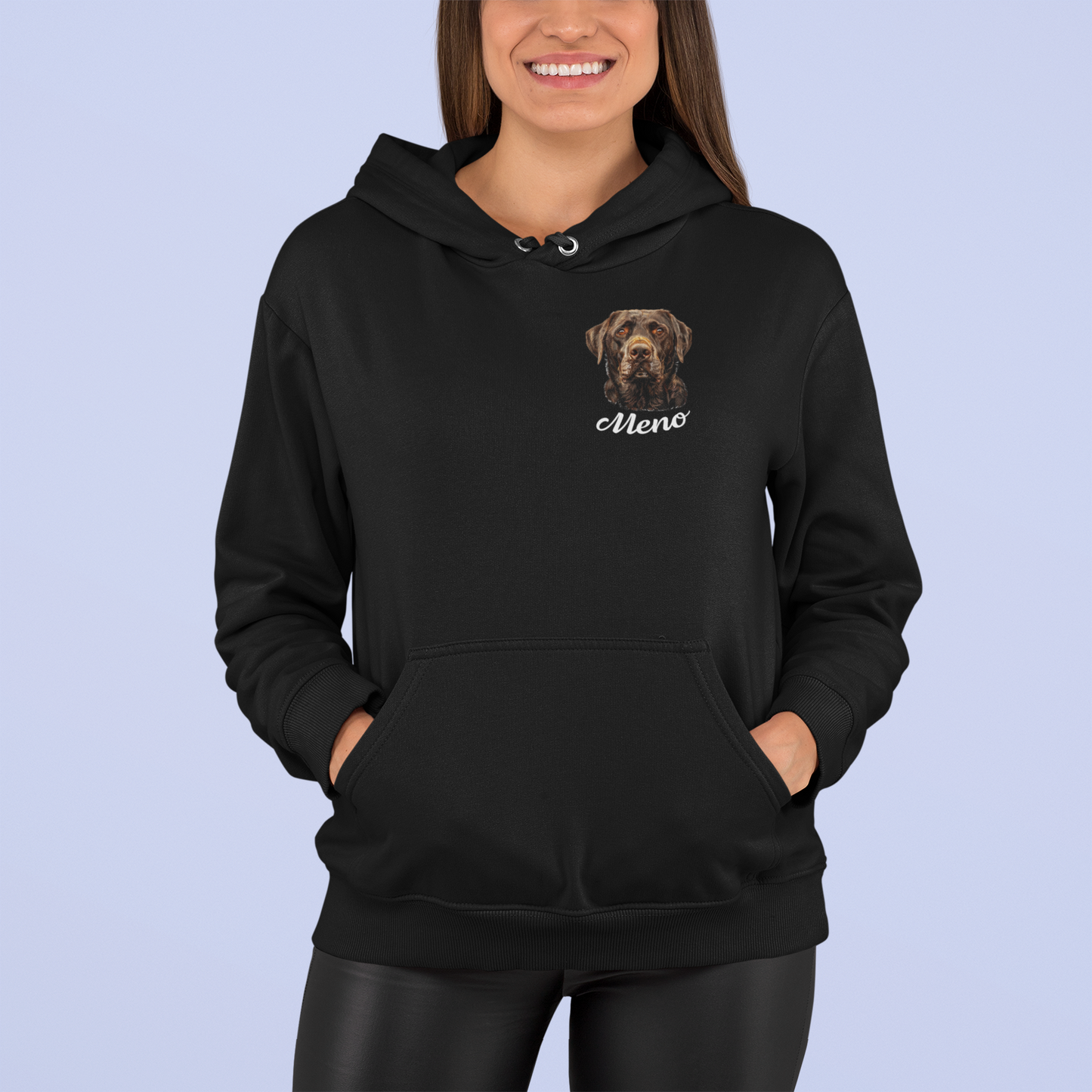 Mikina Čokoládový labrador | personalizovaná mikina s menom psíka