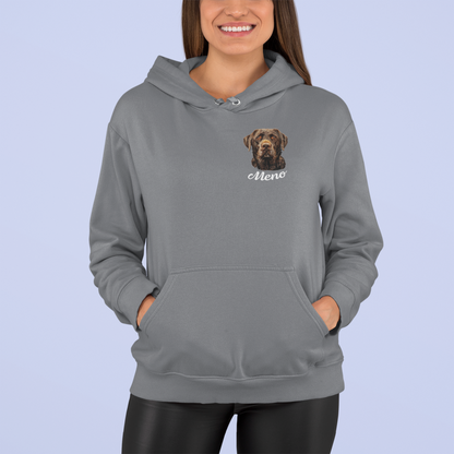 Mikina Čokoládový labrador | personalizovaná mikina s menom psíka