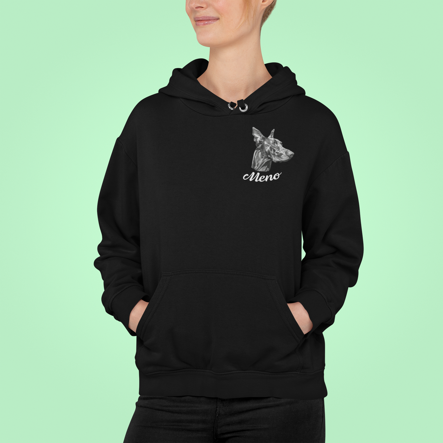 Mikina Doberman | personalizovaná mikina s menom psíka