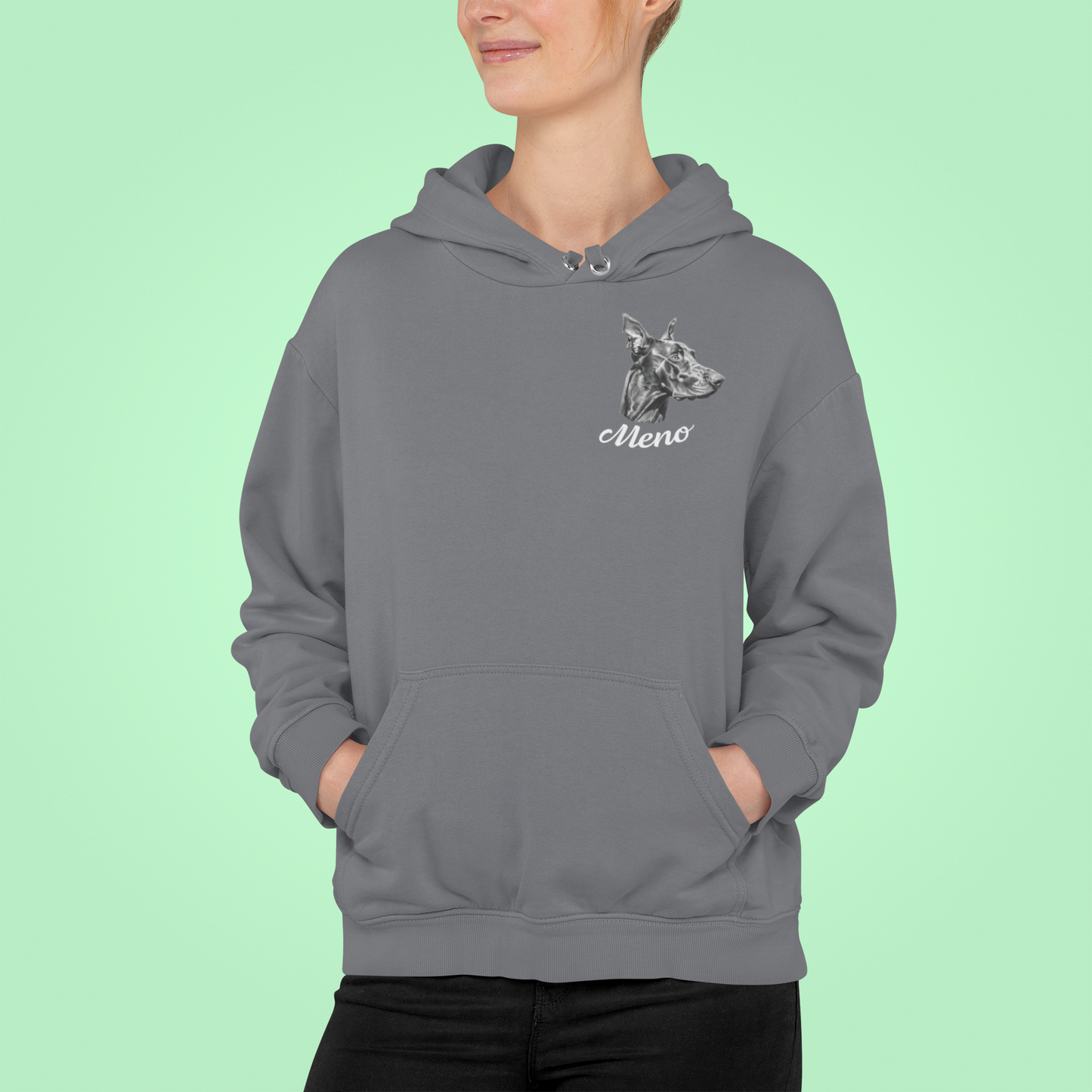 Mikina Doberman | personalizovaná mikina s menom psíka
