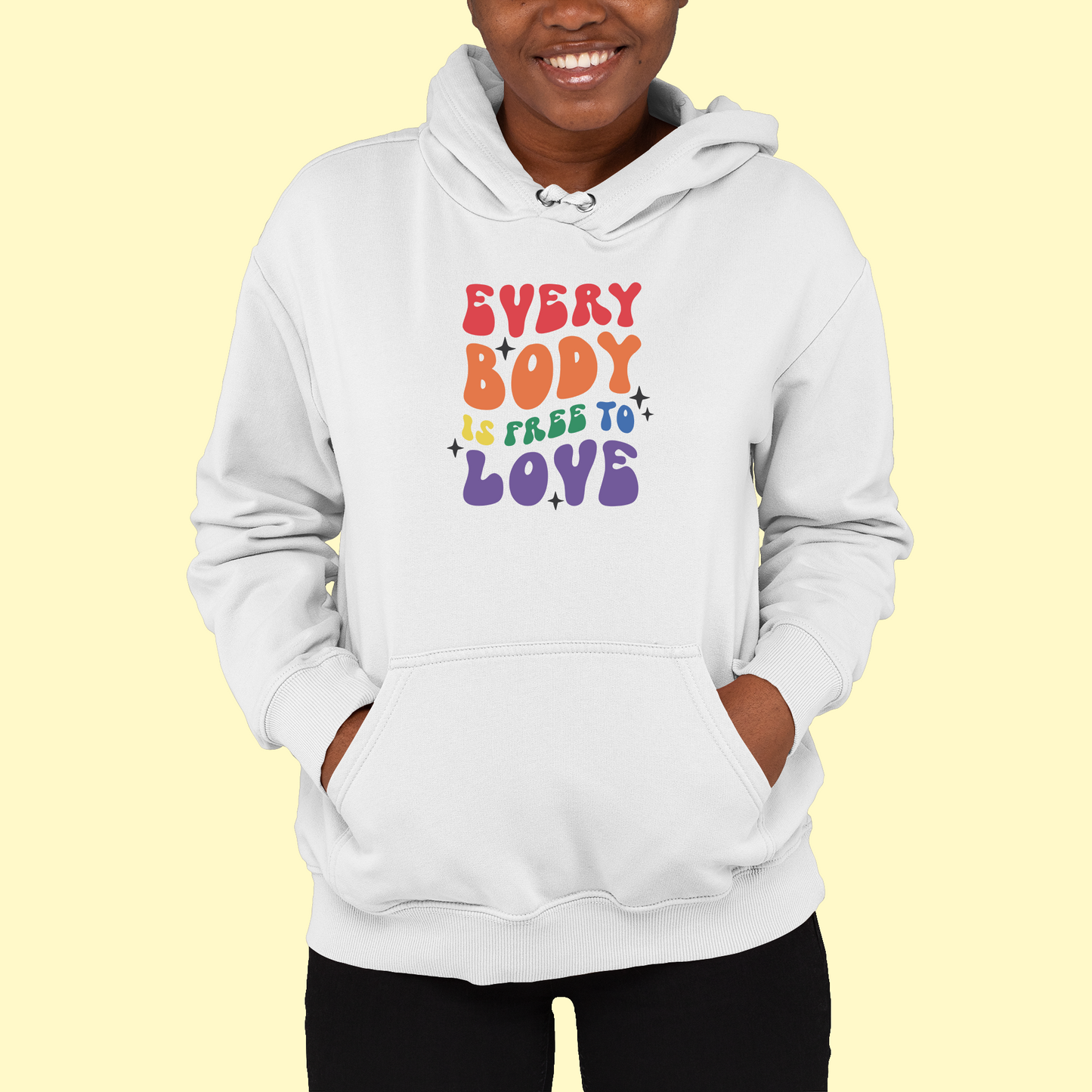 Mikina "Everybody is free to love"