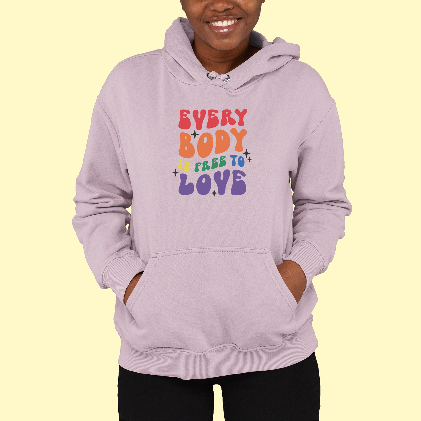 Mikina "Everybody is free to love"