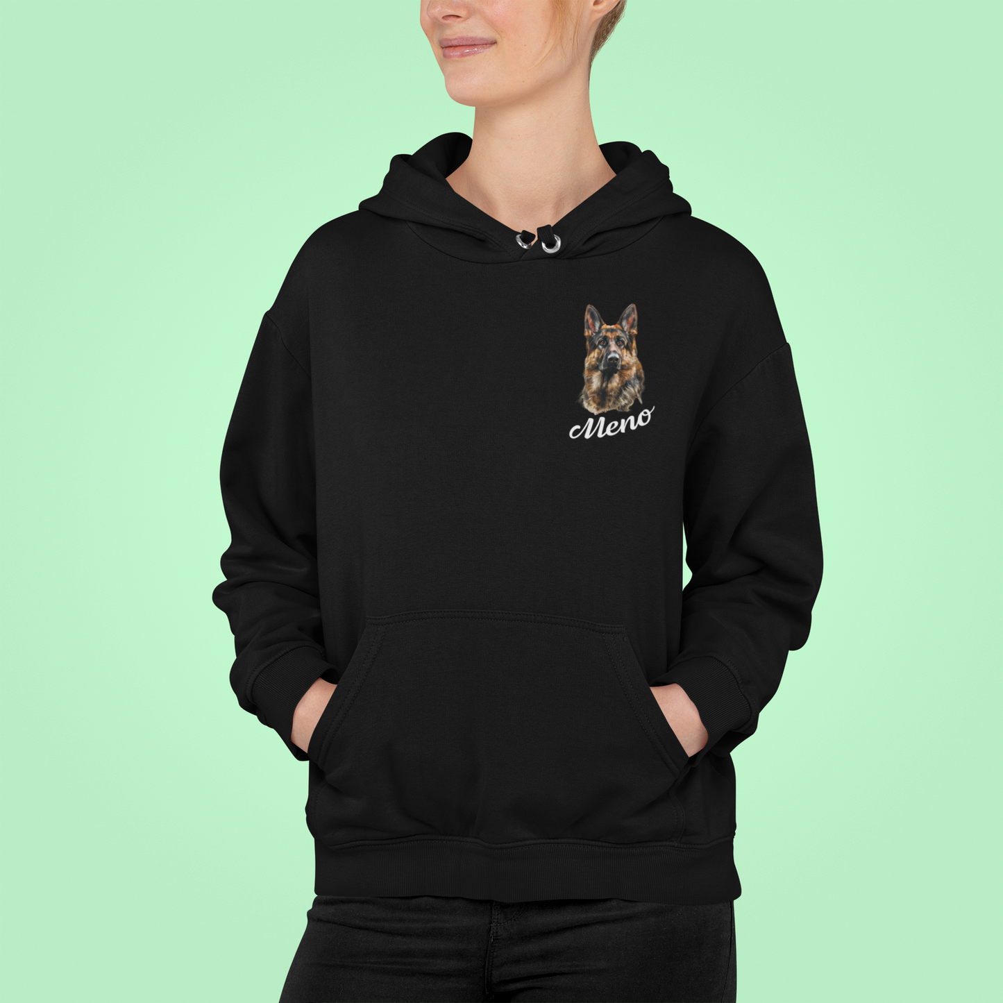 Mikina Nemecký ovčiak | personalizovaná mikina s menom psíka