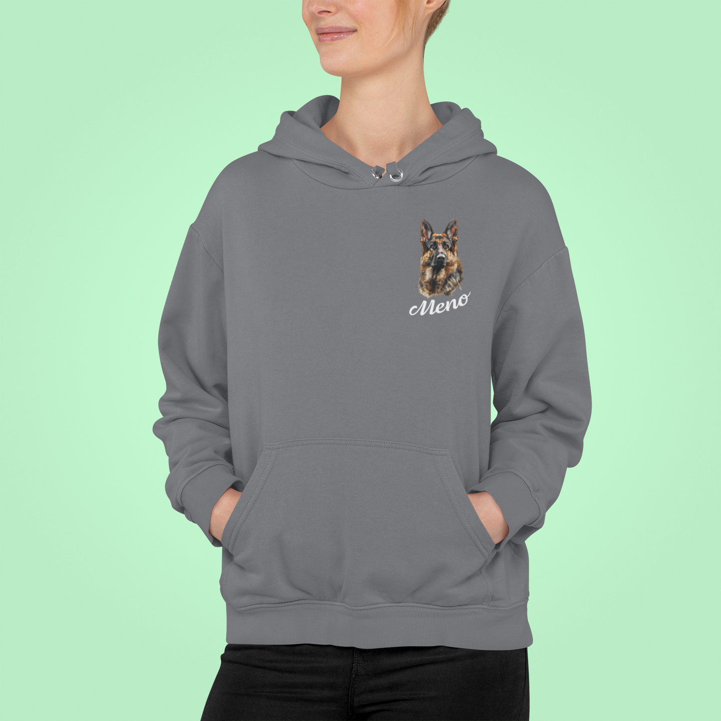Mikina Nemecký ovčiak | personalizovaná mikina s menom psíka