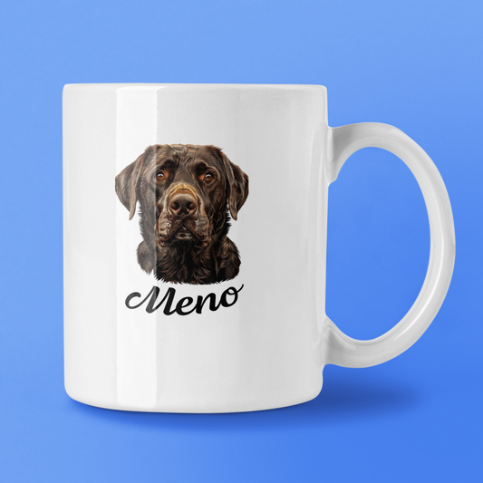 Hrnček Čokoladovy labrador| personalizovaný hrnček s menom psíka - Bombové