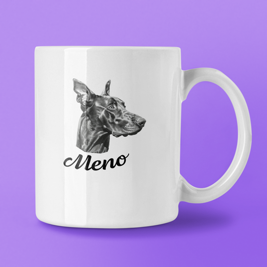 Hrnček Doberman | personalizovaný hrnček s menom psíka - Bombové