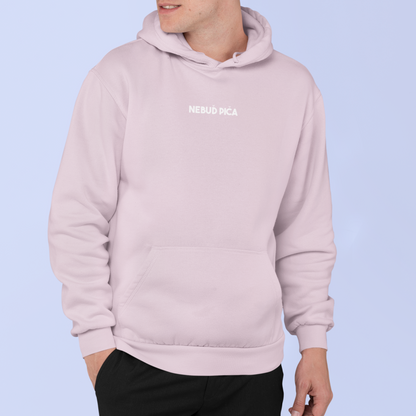 Mikina s nápisom "Nebuď piča"