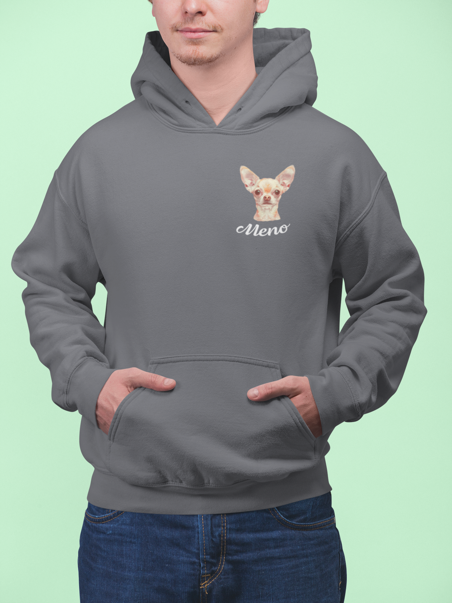 Mikina Čivava (Čierna, Biela) | personalizovaná mikina s menom psíka