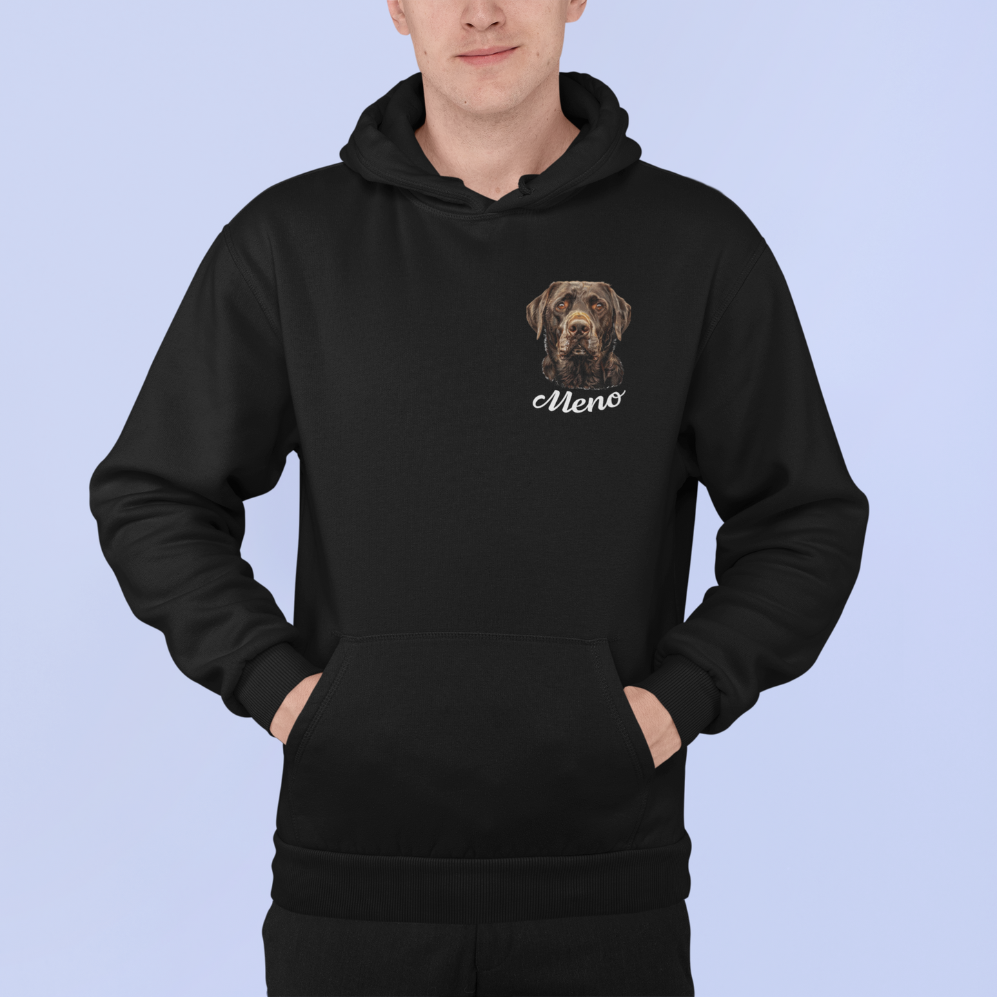 Mikina Čokoládový labrador | personalizovaná mikina s menom psíka