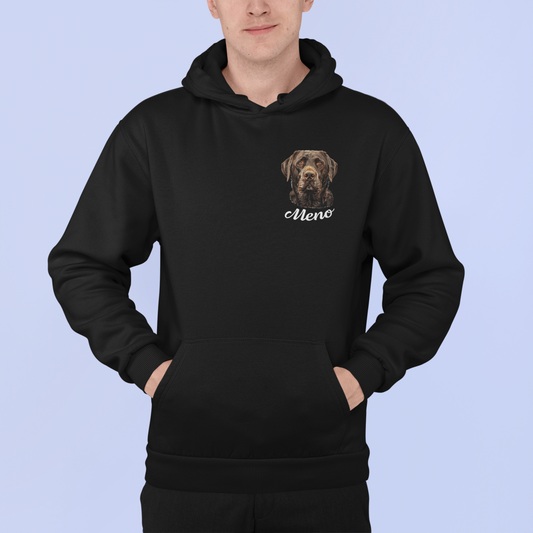 Mikina Čokoládový labrador | personalizovaná mikina s menom psíka