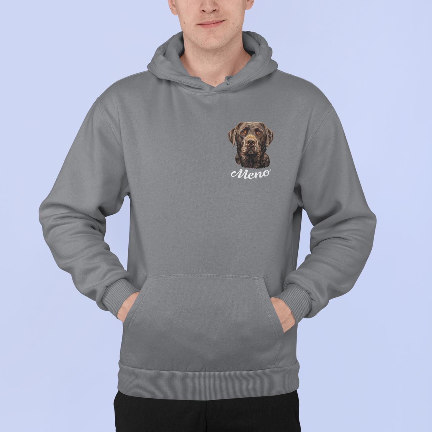 Mikina Čokoládový labrador | personalizovaná mikina s menom psíka