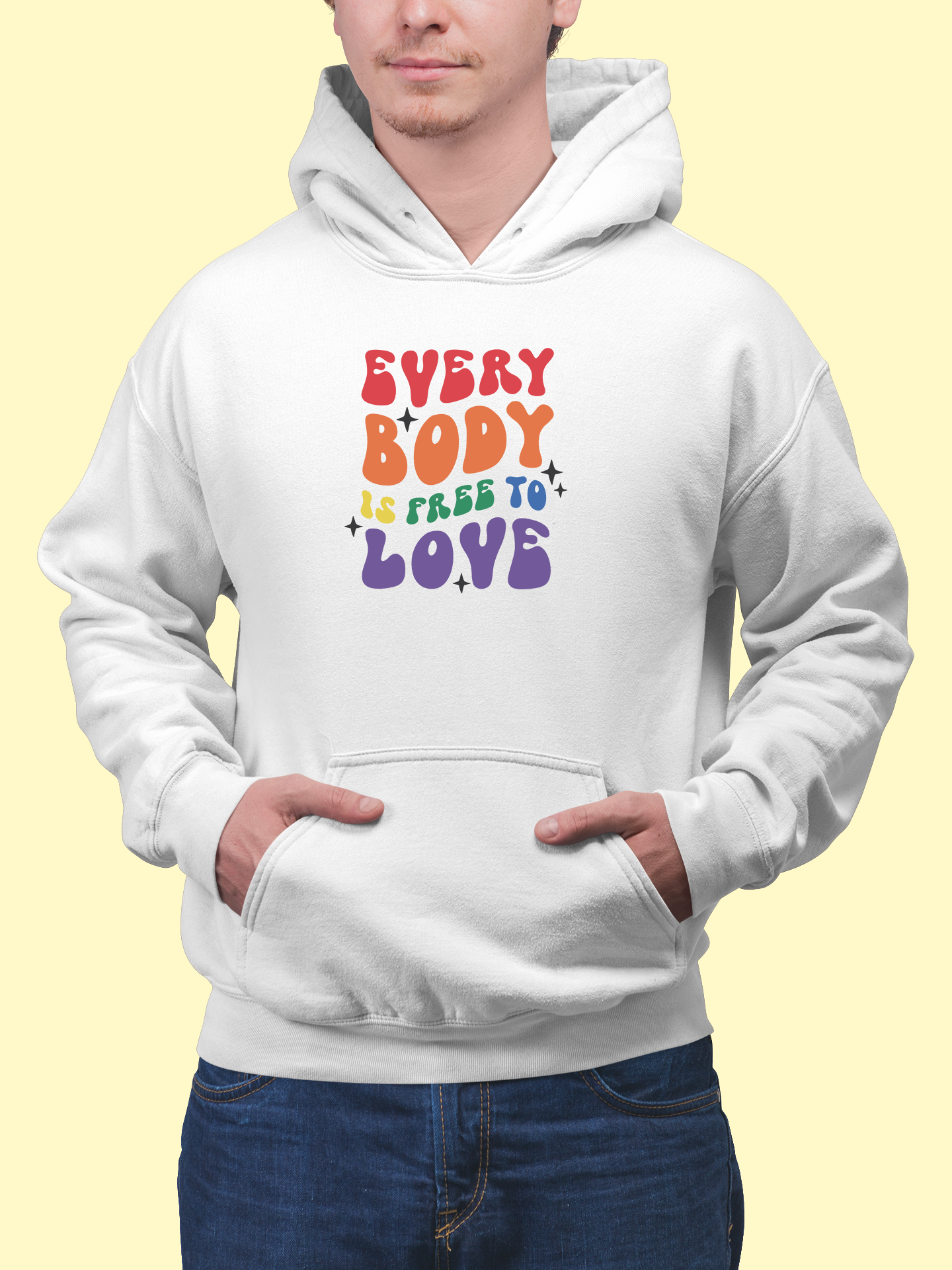 Mikina "Everybody is free to love"
