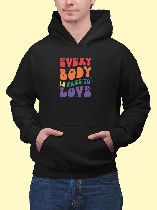Mikina "Everybody is free to love"