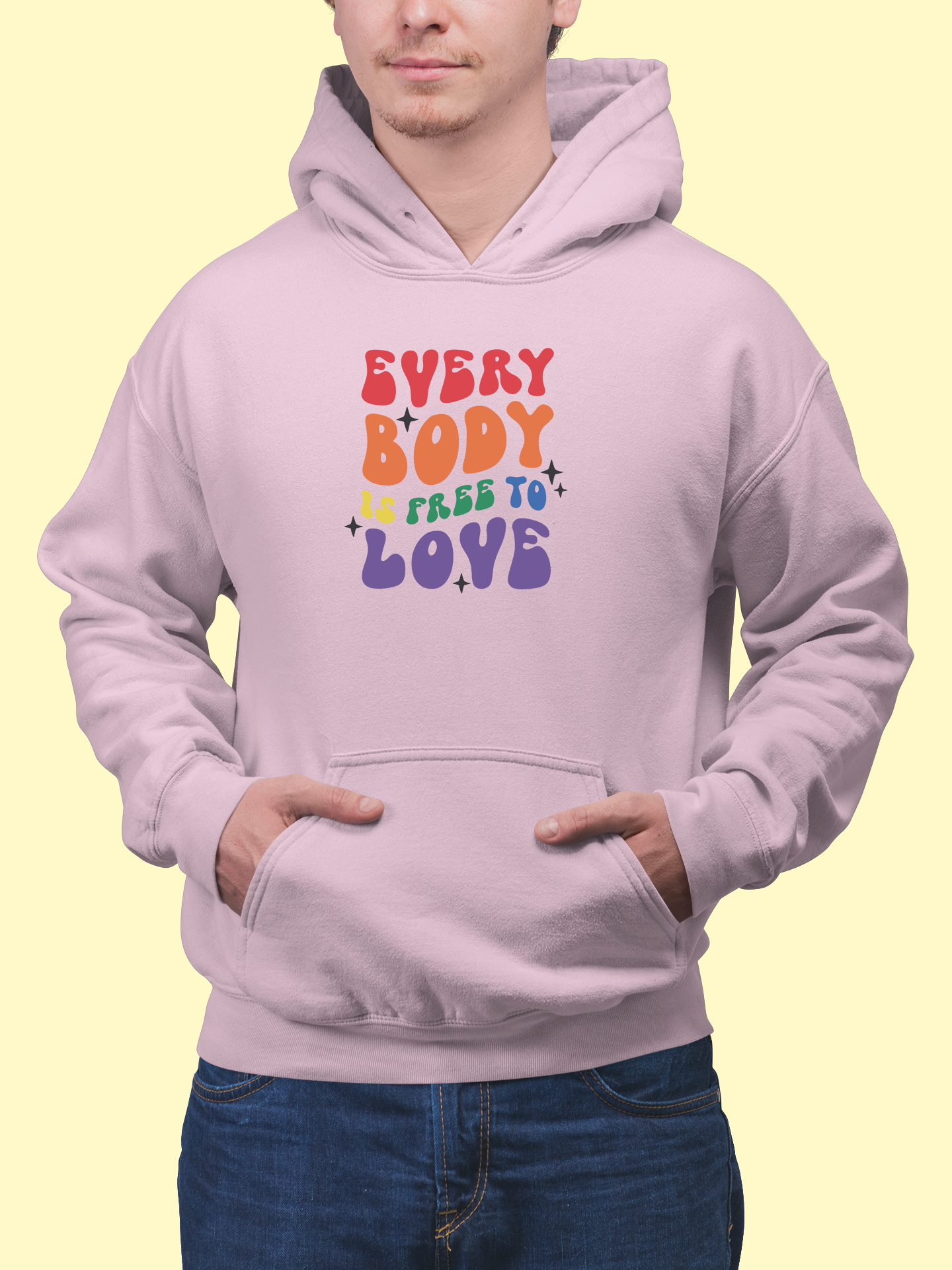 Mikina "Everybody is free to love"