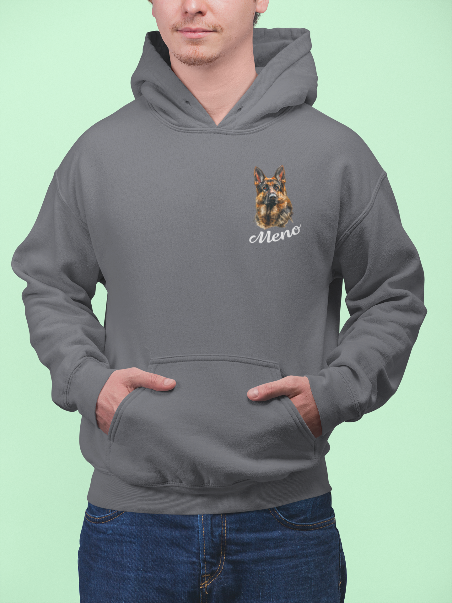 Mikina Nemecký ovčiak | personalizovaná mikina s menom psíka