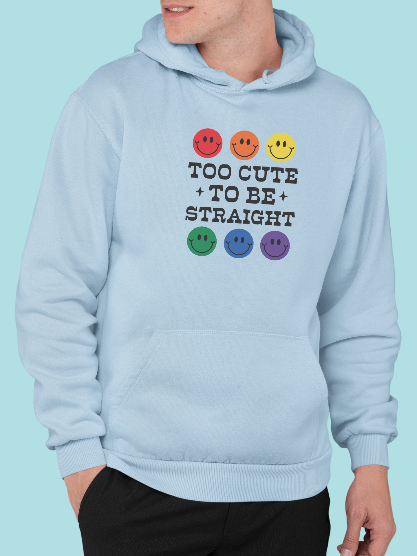 Mikina "Too cute to be straight"