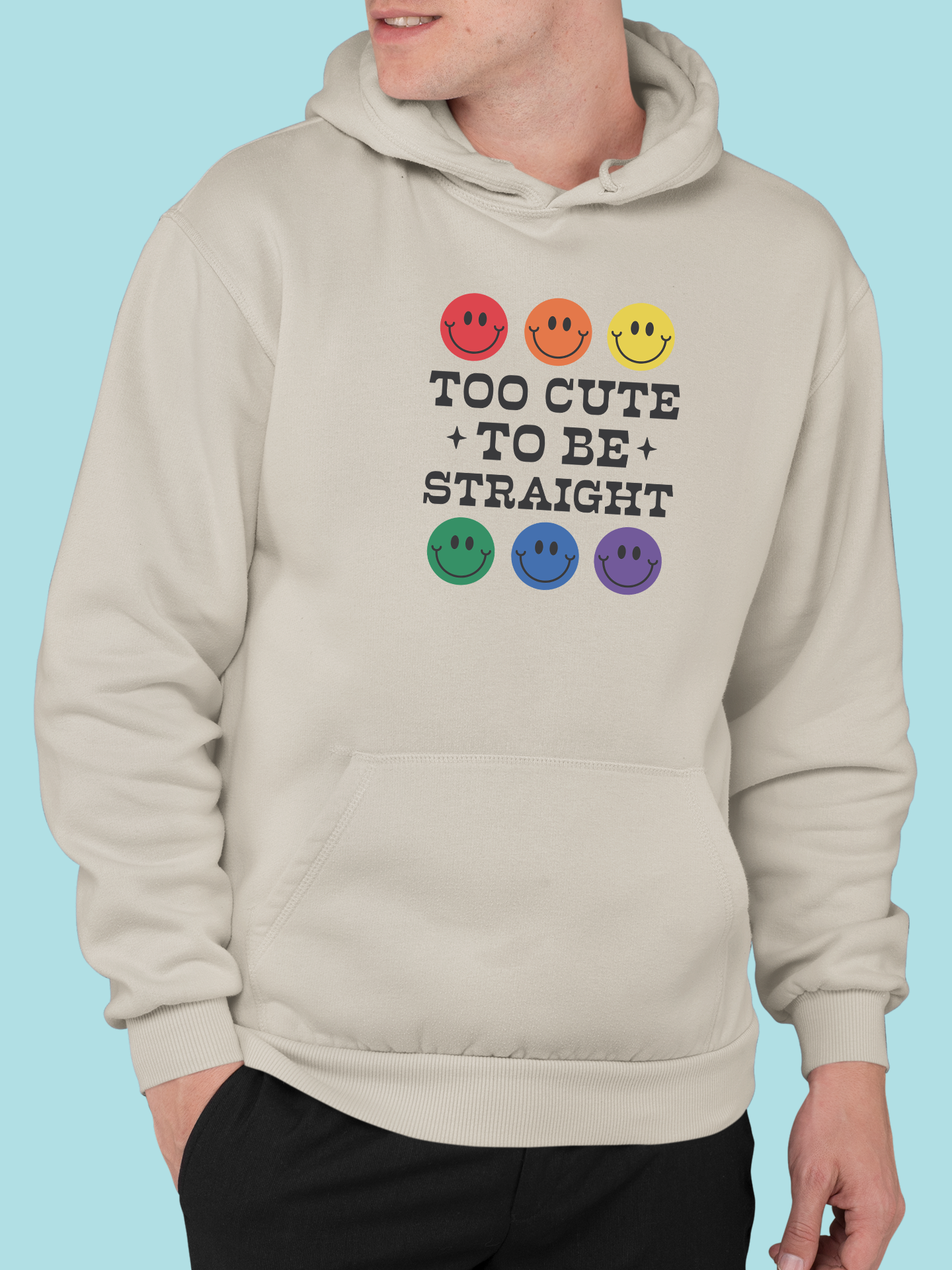 Mikina "Too cute to be straight"
