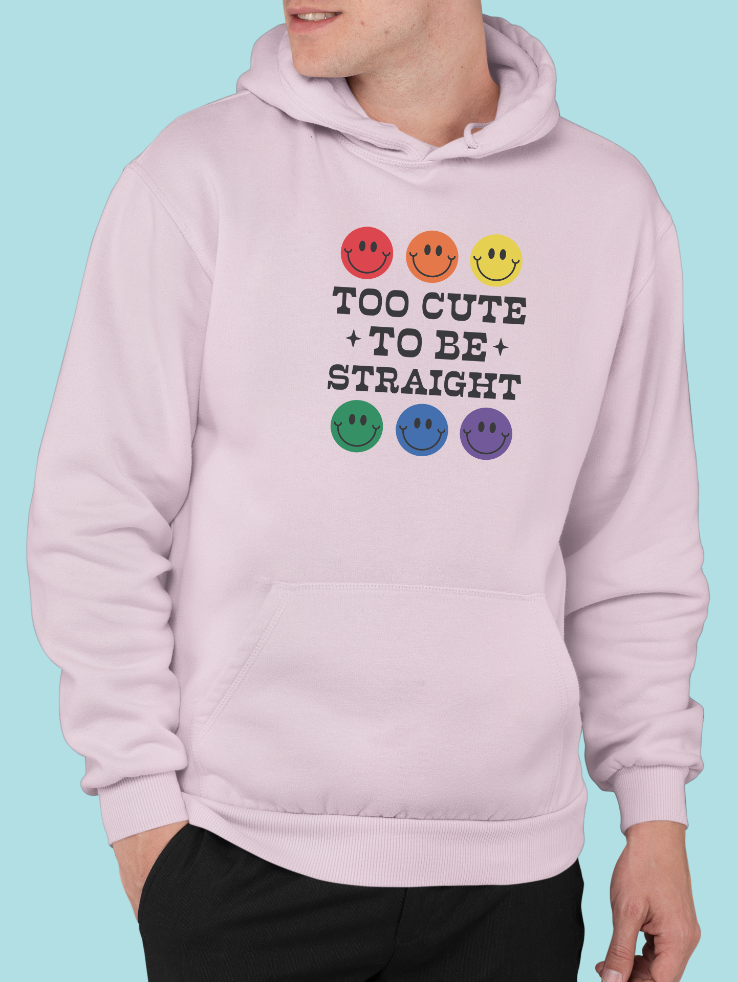 Mikina "Too cute to be straight"